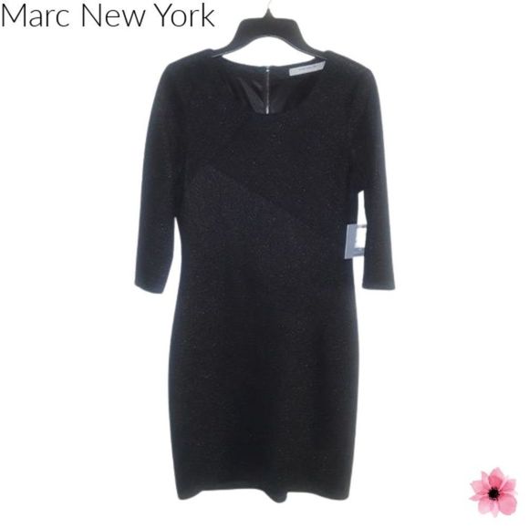 Andrew Marc Marc New York Black Mini Dress - Picture 1 of 5